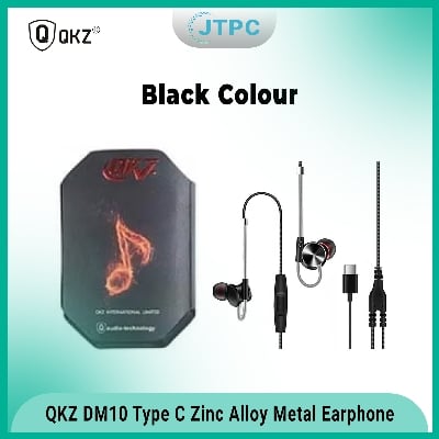 Picture of QKZ DM10 Type C Zinc Alloy Metal Earphone - Black