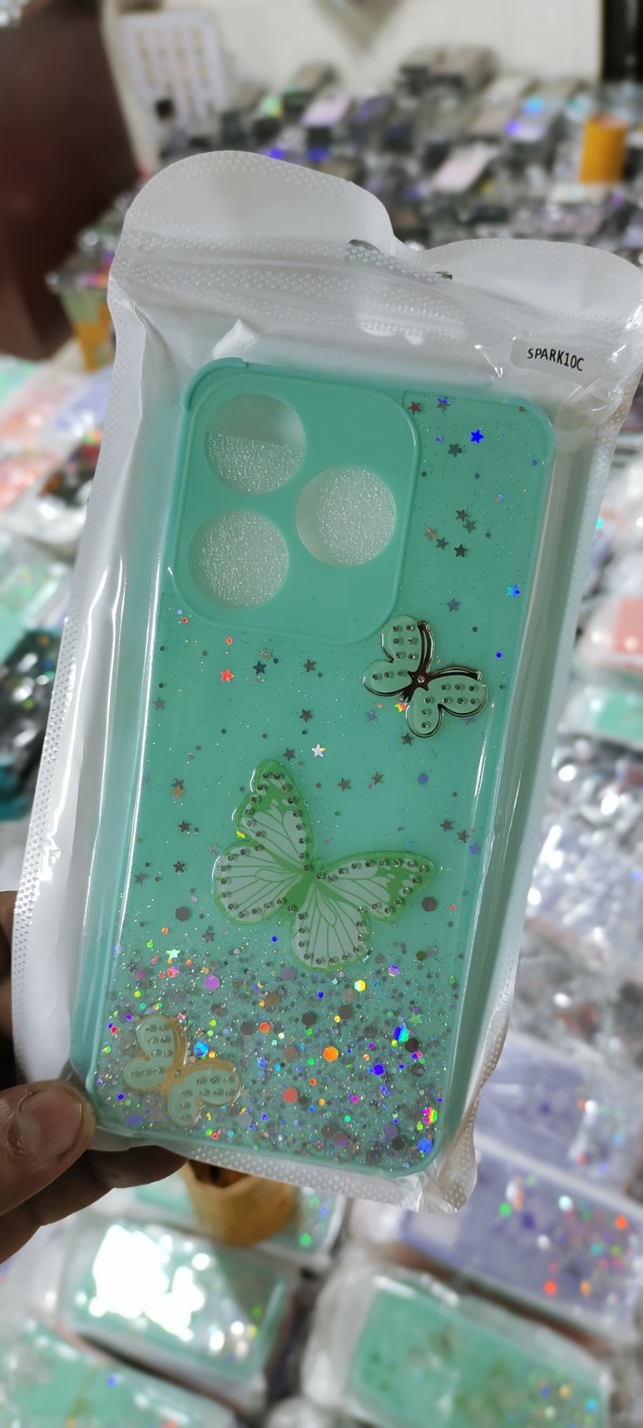Picture of for tecno spark 10 4g / spark 10c lady butterfly back cover