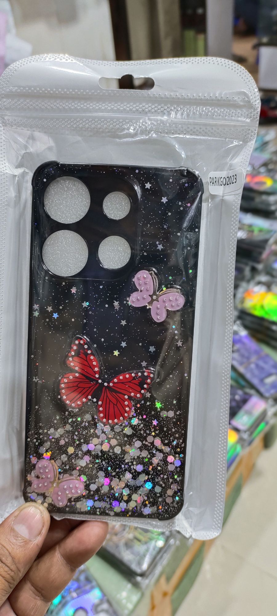 Picture of for tecno spark go 2024 / smart 8 / hot 40i lady butterfly back cover