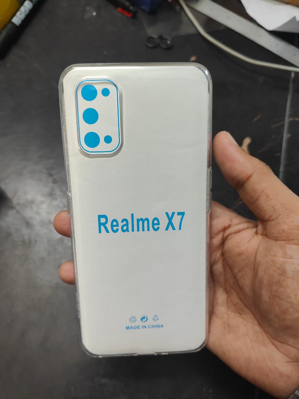Picture of For Realme X7  Luxury Crystal Clear Case Soft Silicone Shockproof Transparent Shell TPU Back Cover realme X7