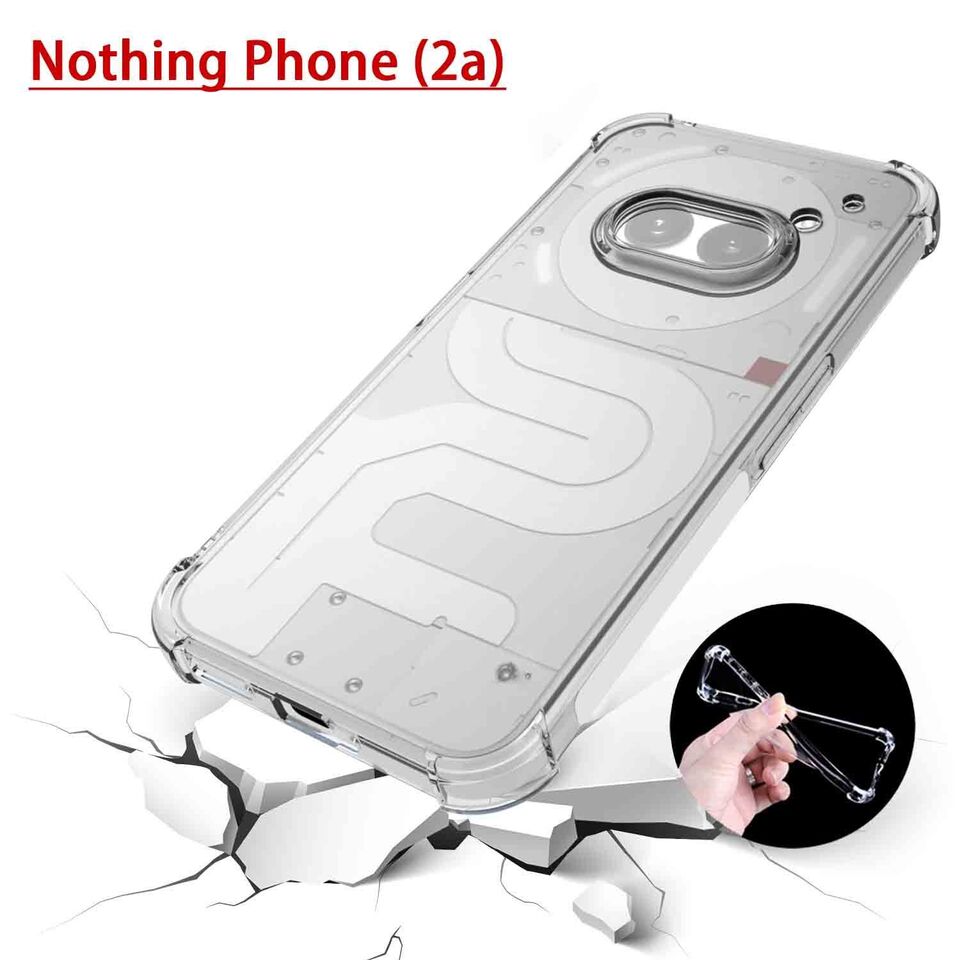 Picture of Nothing Phone 2A Shockproof Airbags Transparent Soft Clear Case Cover Nothing Phone 2A Back Cover Transparent Soft Silicone Back Case