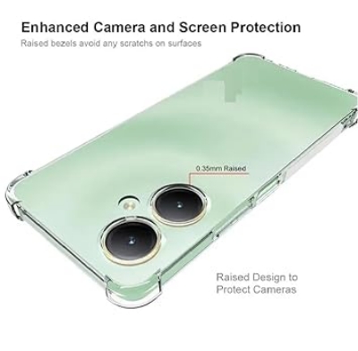 Picture of transparent back cover for realme c61 4g/narzo note 60 4g/narzo n61 4g