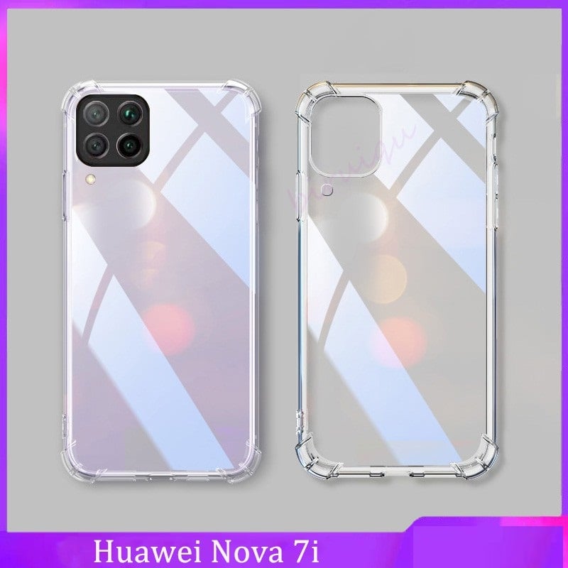 Picture of Huawei Nova 7i Luxury Transparent Airbag Soft Tpu Case Shockproof Phone Back Cover