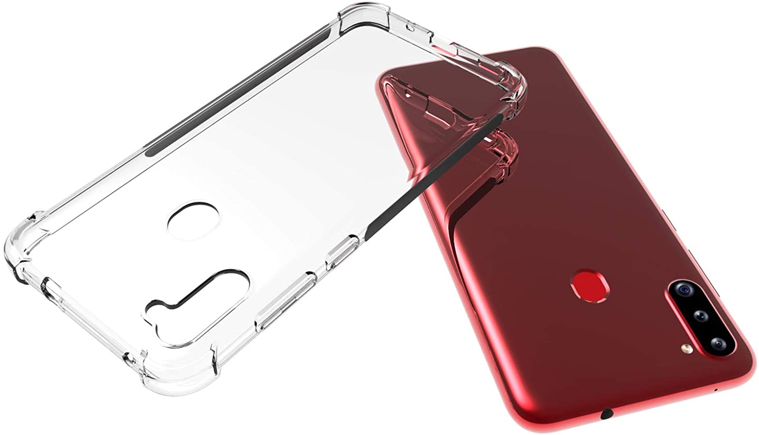 Picture of For Samsung Galaxy A11 / Samsung Galaxy M11 Reinforced Shockproof Cushion Back Clear Hybrid Transparent Sof Tpu Back Cover For Samsung Galaxy A11 / Samsung Galaxy M11 Phone Case