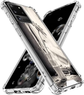 Picture of For Samsung Galaxy S20 Ultra Premium Silicone Case Crystal Clear Soft TPU Ultra-Thin Transparent Flexible Protective Mobile Phone Back Cover
