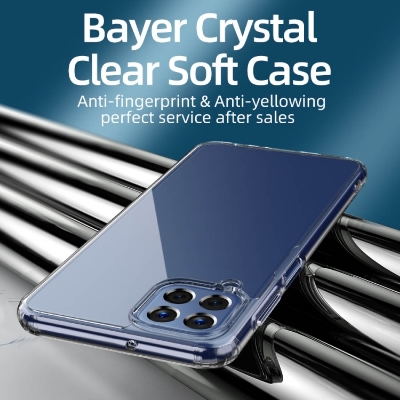 Picture of Samsung Galaxy M33 5G Premium Crystal Clear Soft TPU Ultra-Thin Transparent Flexible Protective Mobile Phone Back Cover