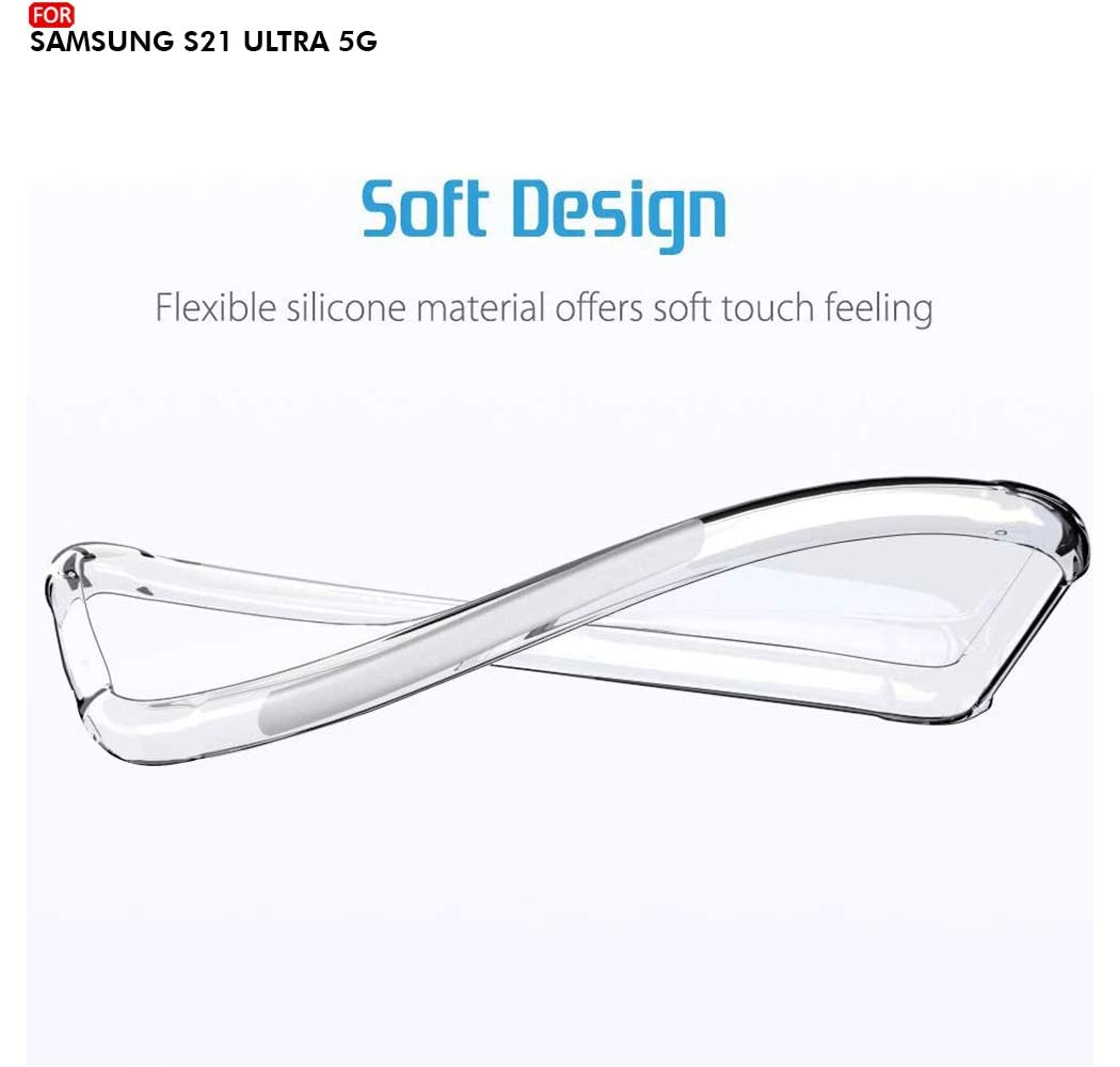Picture of Samsung galaxy S21 ultra 5g Transparent Soft Flexible Clear TPU Back Case Cover