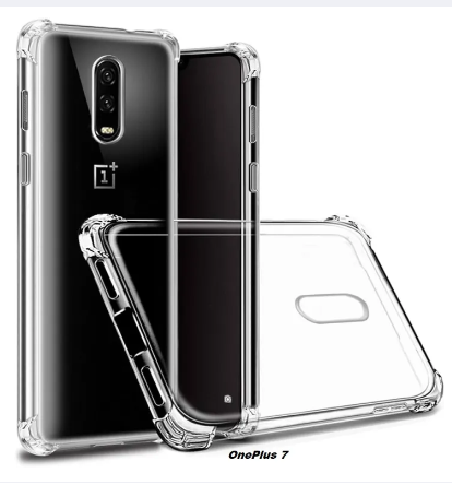 Picture of oneplus 7 Flexible Clear Transparent Soft TPU Back Case Cover With bumper 1+7 back cover
