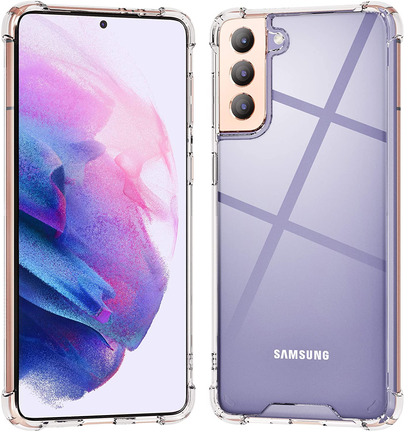Picture of Samsung Galaxy S21 5G Camera Protection Premium Silicone Case Crystal Clear Soft TPU Ultra-Thin Transparent Flexible Protective Mobile Phone Back Cover