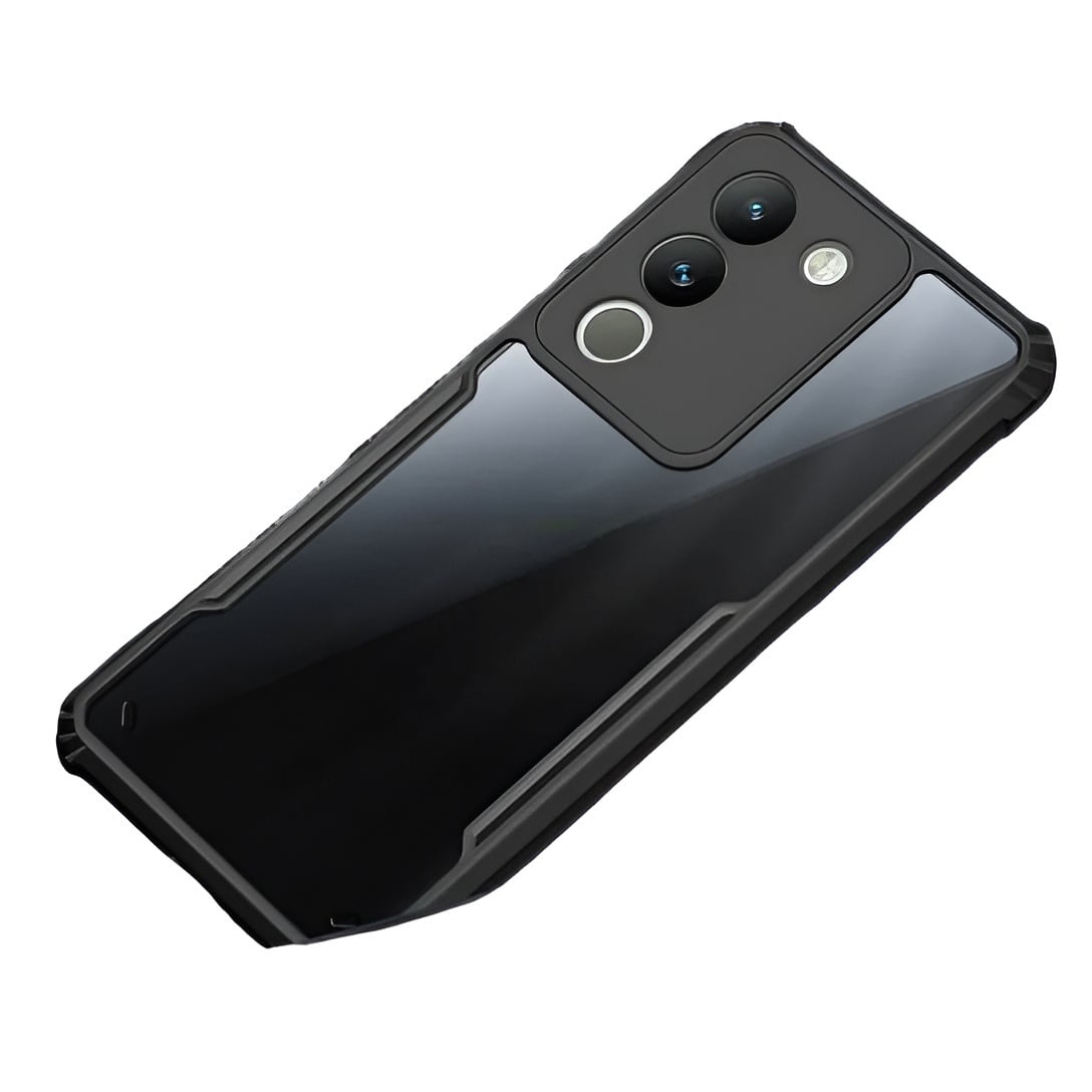 Picture of For Vivo V29e, Y200, Transparent Hard Cases Shockproof Drop Protection Tested Camera Bumper Protective Perfect Fitting Phone Back Covers
