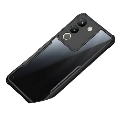 Picture of For Vivo V29e, Y200, Transparent Hard Cases Shockproof Drop Protection Tested Camera Bumper Protective Perfect Fitting Phone Back Covers