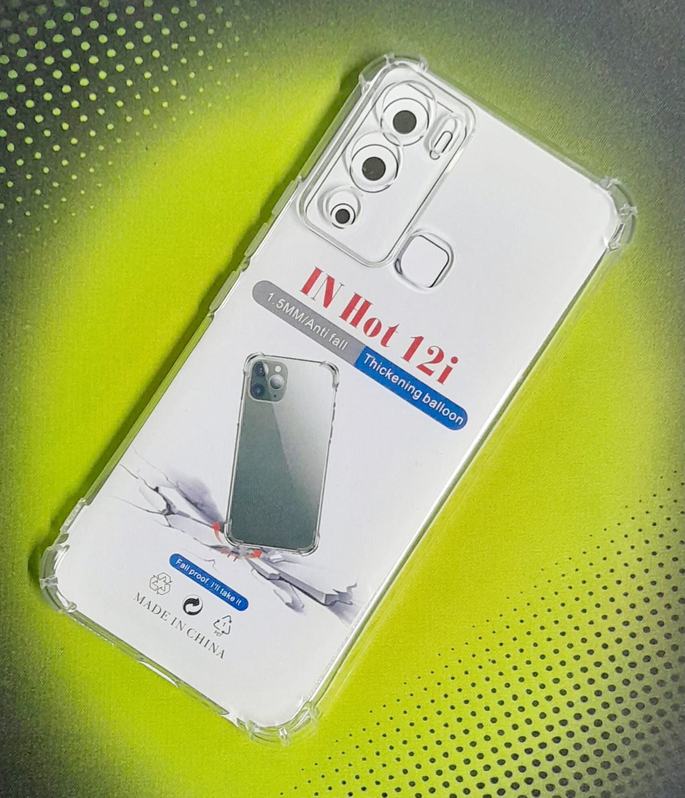 Picture of For Infinix Hot 12i Transparent Silica Gel Matte ShockProof Slim Thin Back Cover Phone Case With Bumper case