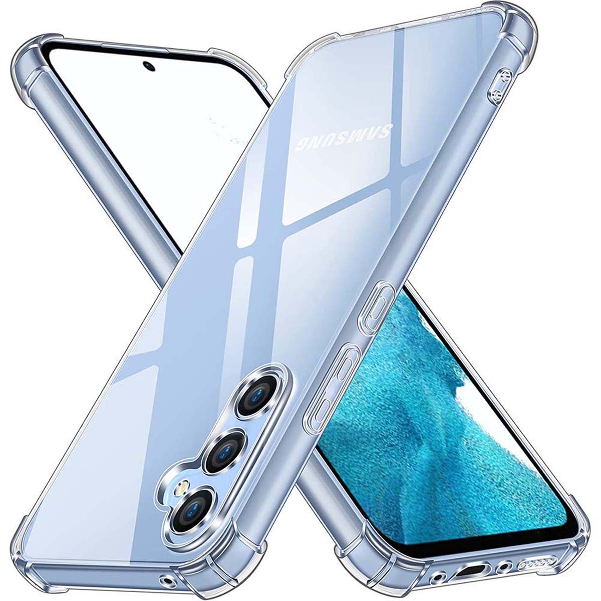 Picture of For Samsung Galaxy A35 5G Silicone Airbag cover Shockproof Transparent Protective Clear Back Cover TPU Case