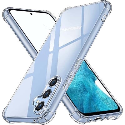 Picture of For Samsung Galaxy A35 5G Silicone Airbag cover Shockproof Transparent Protective Clear Back Cover TPU Case