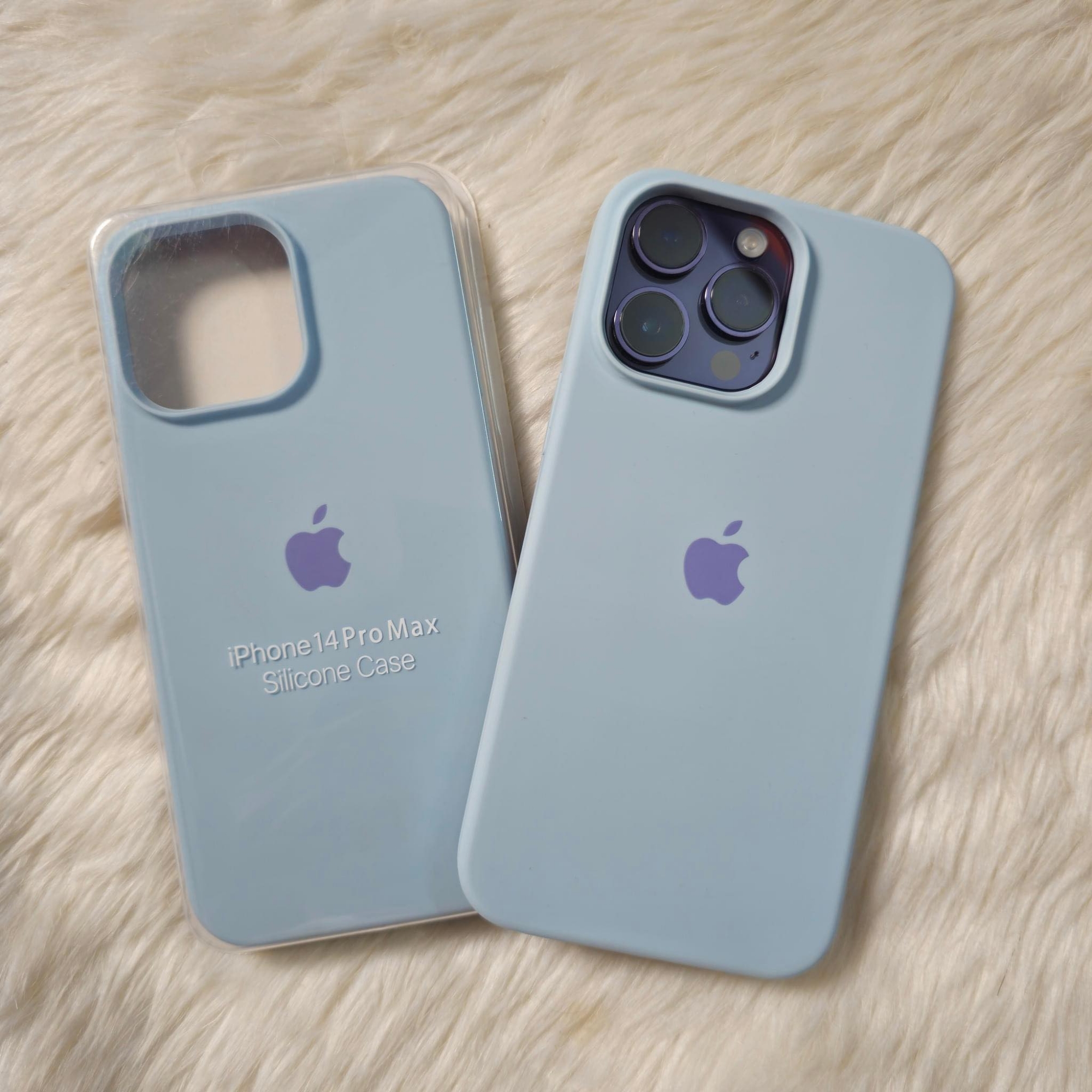Picture of For Iphone 14 / Iphone 14 Plus / Iphone 14 Pro / Iphone 14 Pro Max Luxury Silicone Protect Back Cover Soft Case - Camera(Saira Blue Colour)