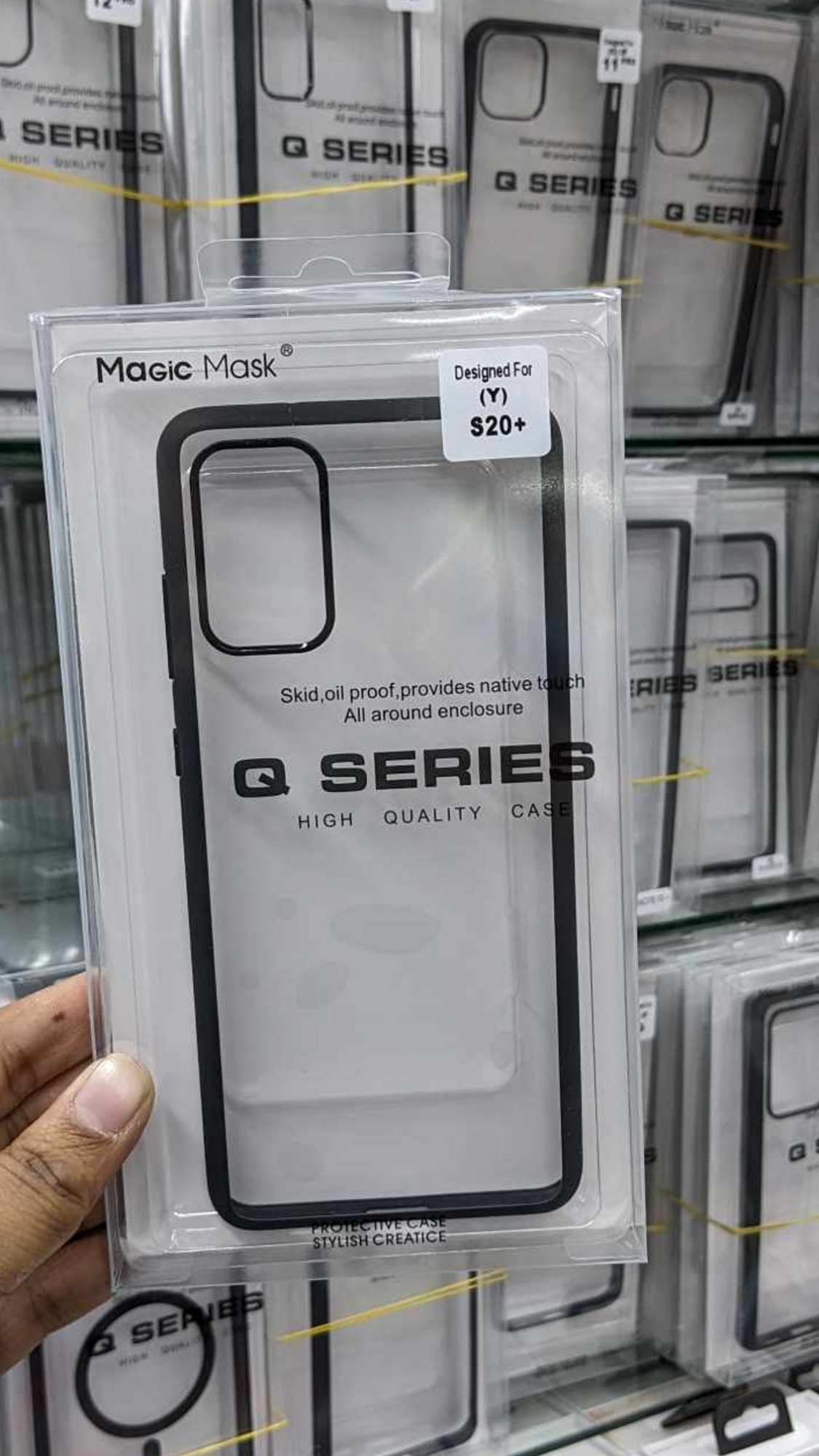 Picture of For Samsung Galaxy S20 Plus - Luxury Premium Quality Antibacterial Q Series Clear Glass Case Cover