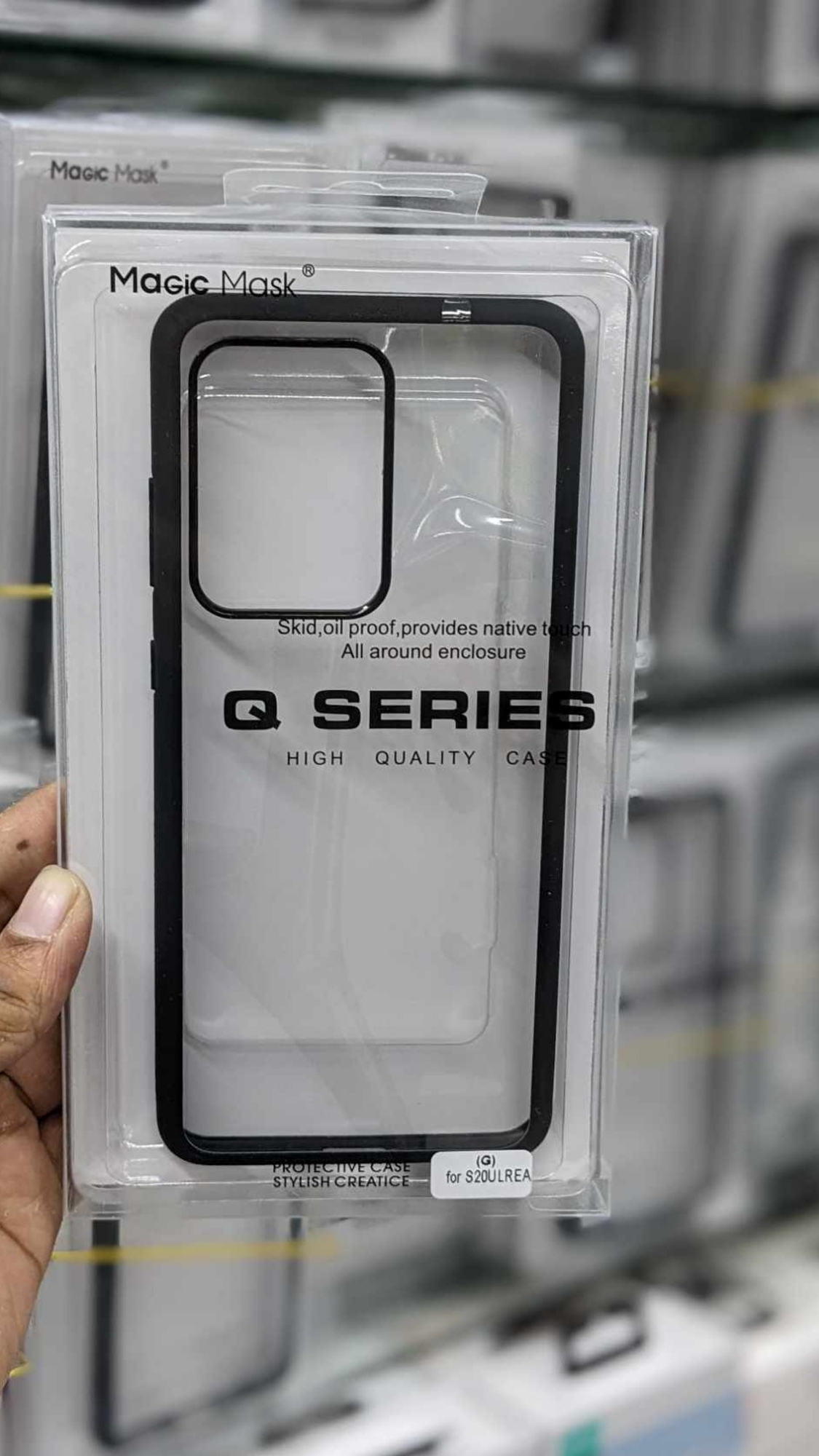 Picture of For Samsung Galaxy S20 Ultra - Luxury Premium Quality Antibacterial Q Series Clear Glass Case Cover