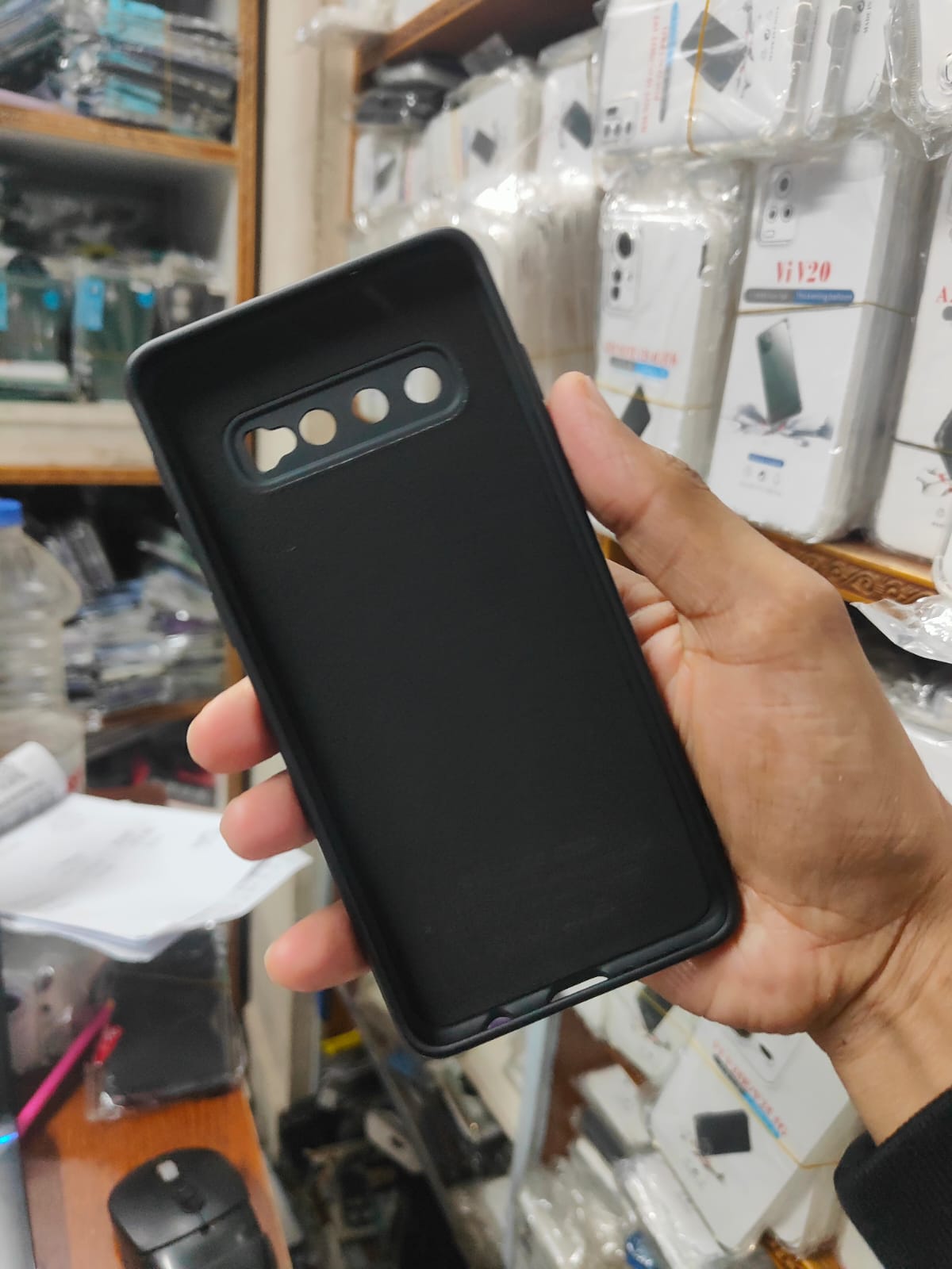 Picture of Biruiqu For Samsung Galaxy S10 5G S10 5G Case Liquid Silicone Soft Rubber Shockproof Cover