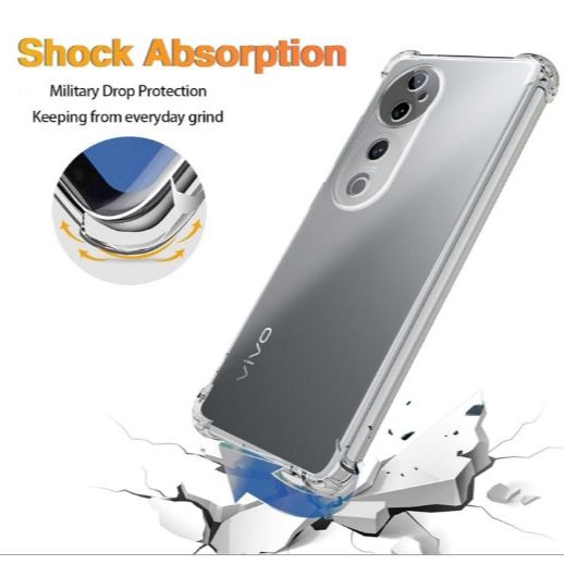 Picture of for |[ Vivo V40e 5G / IQOO Z9S 5G ] Back Cover Bumper Protective Case for [ Vivo V40e 5G / IQOO Z9S 5G ] Silicone Flexible TPU Back Cover Case - Transparent