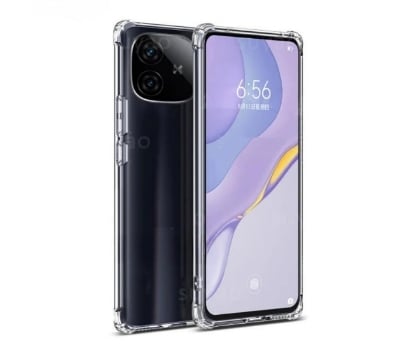 Picture of Casotec Crystal Clear Back Case for iQOO Z9 Turbo 5g | Raised Bumps for Camera & Screen Protection | Clear Soft Silicone Back Case Cover for iQOO Z9Turbo5g (TPU | Transparent)