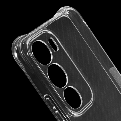 Picture of Official Silicone Soft Case Vivo V40lite 4g/5g /Vivo Y300 5g | 360 Degree Protection | Shock Proof Design | Transparent Back Cover for Vivo V40 lite 5g/ Vivo Y300 5G (PC & TPU, Transparent Bumper) VivoV40lite