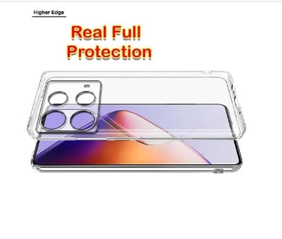 Picture of Soft Premium Crystal Clear Back Case for Infinix Note 40s| Raised Bumps for Camera & Screen Protection | Clear Soft Silicone Back Case Cover for Infinix Note 40s (TPU | Transparent)
