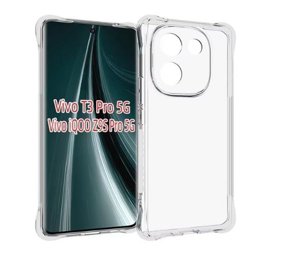 Picture of iQOO Z9s Pro 5G / Vivo T3 Pro 5G Back Cover | Heavy Duty Hybrid Back Cover Tranparent Full Clear Soft Longlasting Usable Back Case iQOO Z9s Pro 5G / Vivo T3 Pro 5G Back Cover | Heavy Duty Hybrid