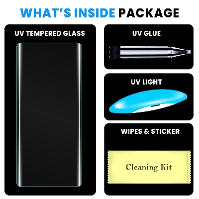 Picture of Oppo Reno 12 5G UV Glass Full HD Curved Edge Liquid UV Tempered Glass Screen Protector