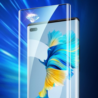 Picture of Full Coverage Tempered Glass for Huawei P50 Pro P40 P30 Mate 40 Pro 30 20 Nova 10 0 Pro 9 8 Curved Screen Protector Film