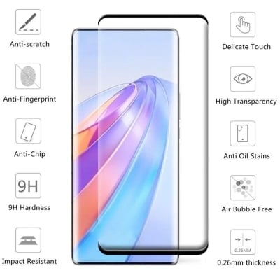 Picture of Full Coverage Tempered Glass for Realme 13 12 12x 11 Pro Plus + 5G 10 Pro GT Explorer Master Curved Screen Protector Film