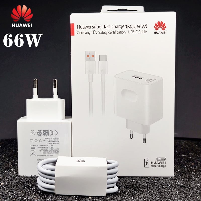 Picture of Max 66W Huawei Super Fast Type C Quick Charger Adapter with Type C Cable