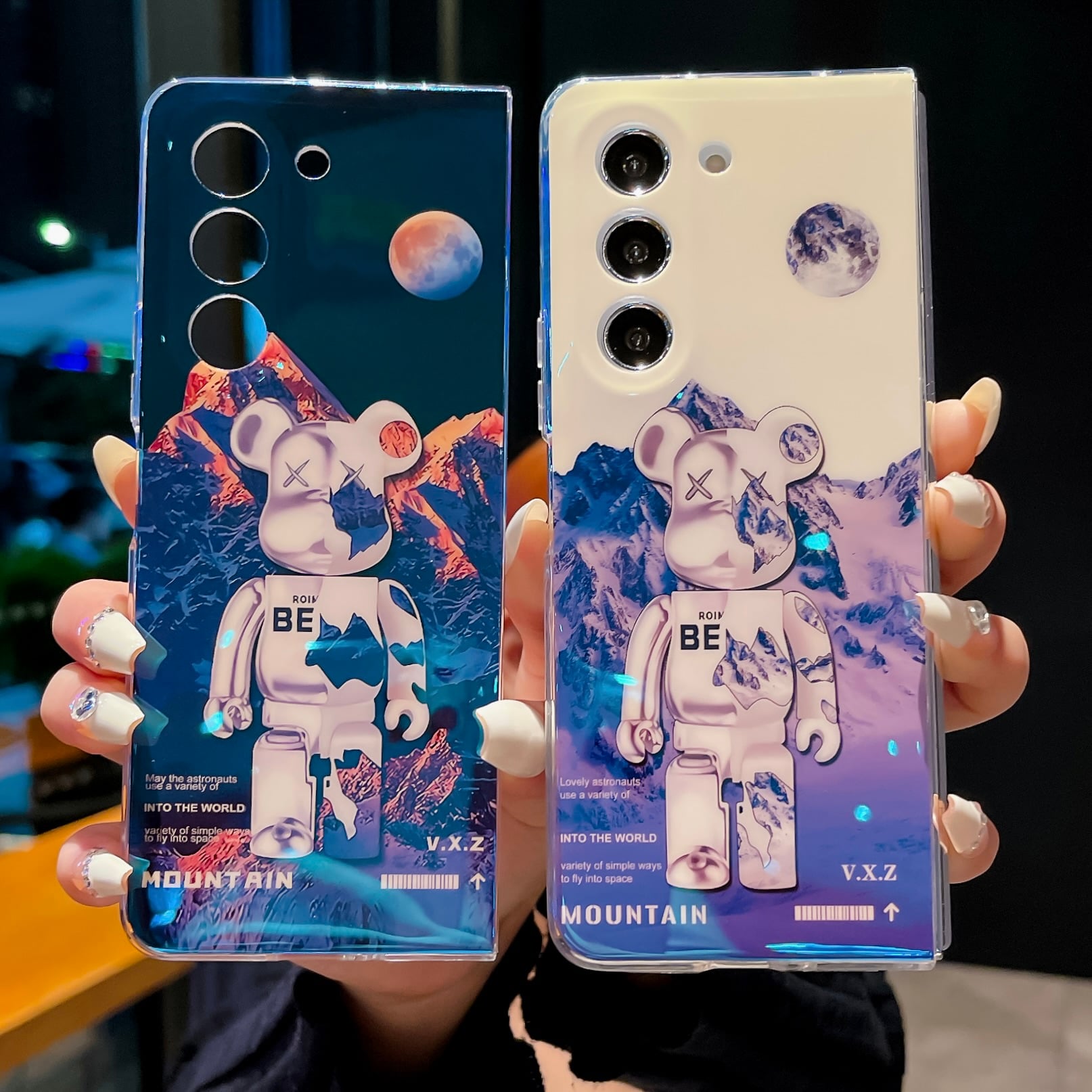 Picture of For Samsung Galaxy Z Fold 6/5/4/3/Samsung Galaxy Z Filp 3/4/5/6 Fashion Creative Cartoon IMD Blu-ray Folding Phone Case TPU Soft Protection Shell