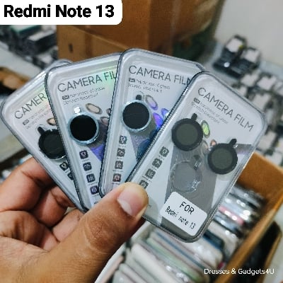 Picture of For Redmi Note 13 Camera Ring Metal Frame Camera Ring Case Glass Protector Camera Lens Shield For Xiaomi Redmi Note 13 Camera Lens Ring Case