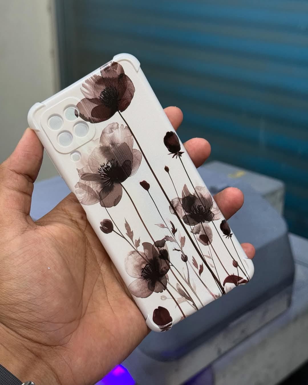 Picture of for samsung a12 / m12 soft  flower printed back cover