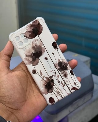 Picture of for samsung a12 / m12 soft  flower printed back cover
