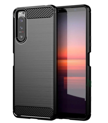 Picture of Sony Xperia 5 carbon fiber silicon back cover