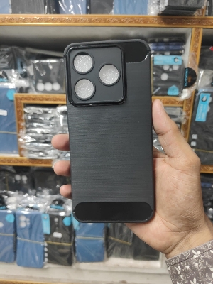 Picture of For Symphony MAX 10 Slim Carbon Case Liquid Silicone Stylish and Protective Back Cover Case For Symphony MAX 10 Your Device