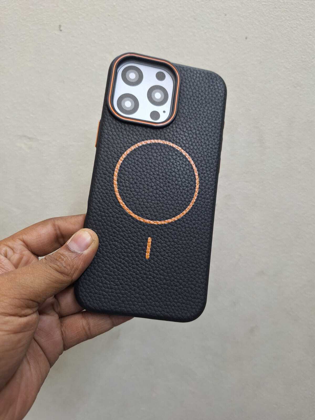 Picture of for iphone 15 / 15 pro / 15 pro max syndee soft fiver texture back cover black cover