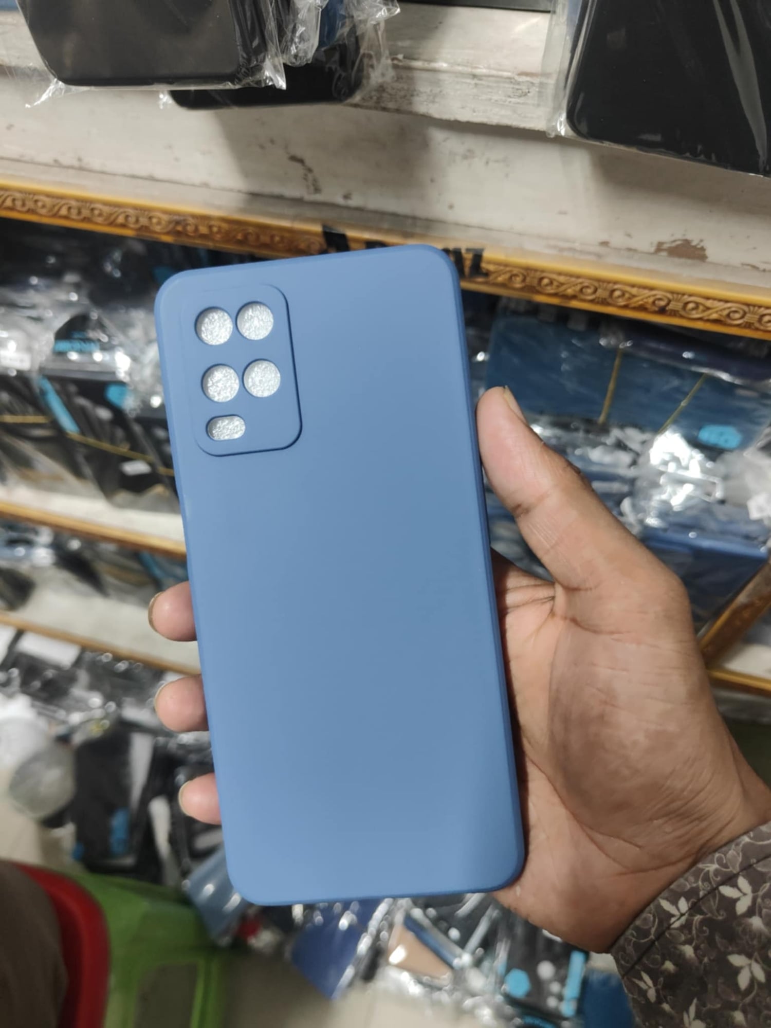 Picture of For OPPO A54 4G / OPPO A54 2021 Silicone Case Soft Sandstone Slim Matte Cover Liquid Silicone Case For OPPO A54 Back Cover Case Smartphone