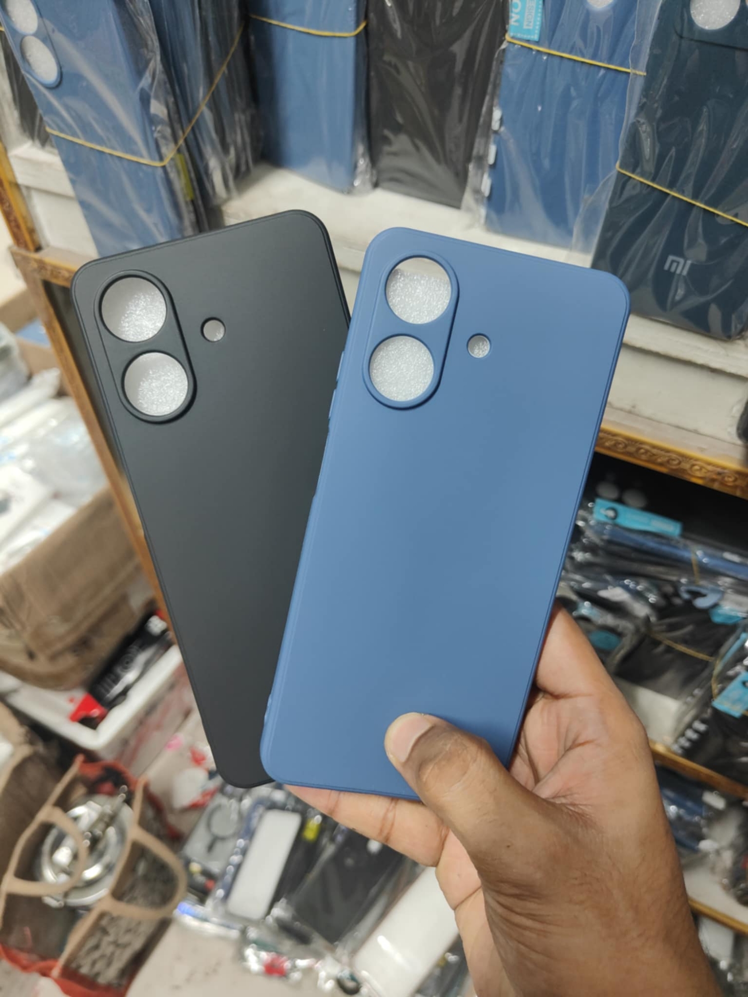 Picture of Realme Note 60/NARZO N61  Heavy Strong Liquid Silicone Soft Gel Rubber Shockproof Cover Case Back Cover
