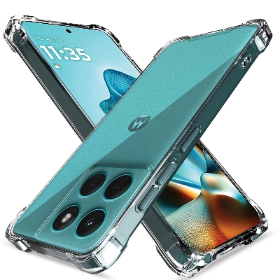Picture of For Motorola Moto Edge 60 Fusion 5G Transparent PC Soft Tpu Back Cover