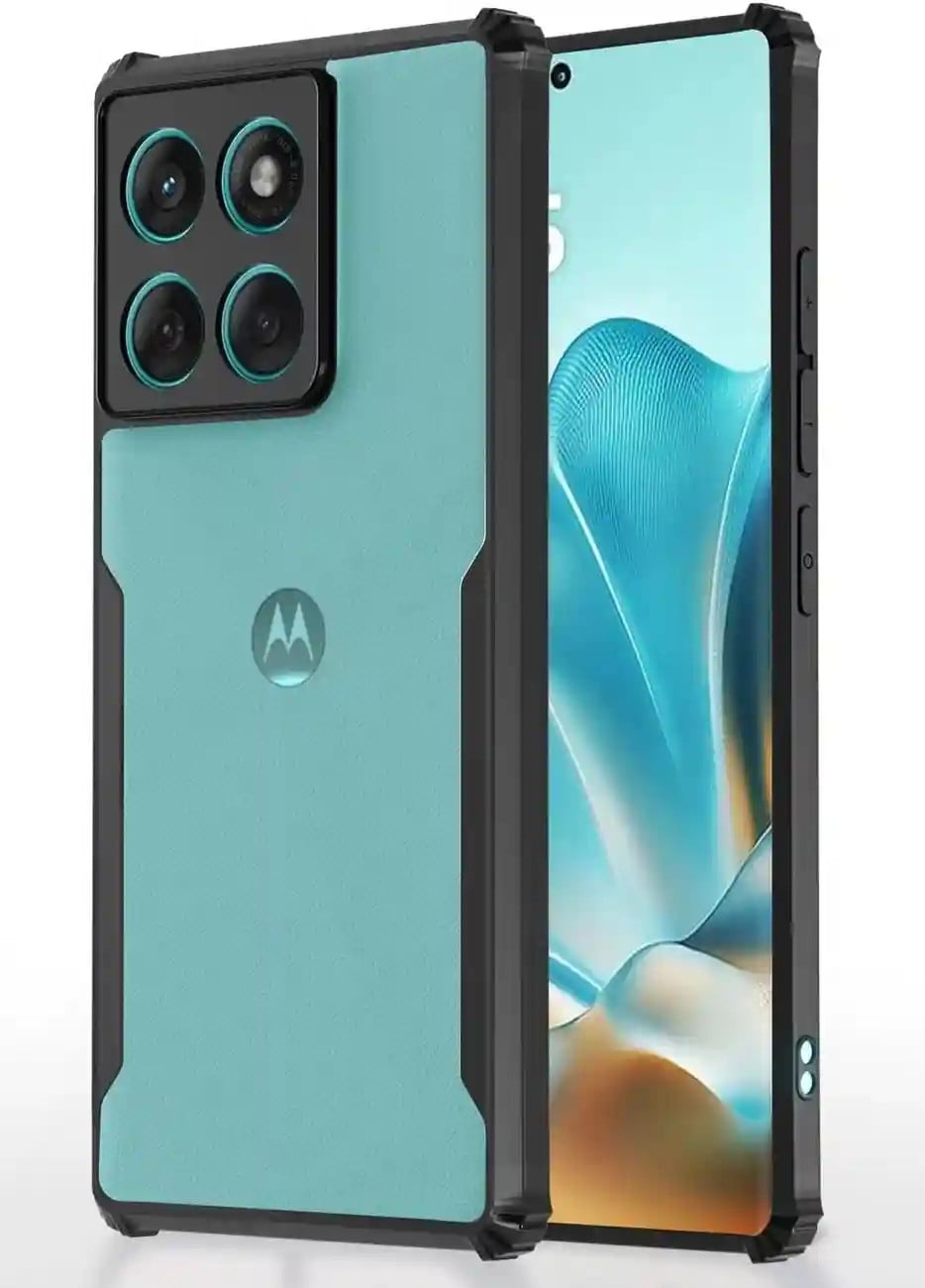 Picture of Moto Edge 60 Fusion 5G Back Cover Transparent Black Premium Quality Phone Case