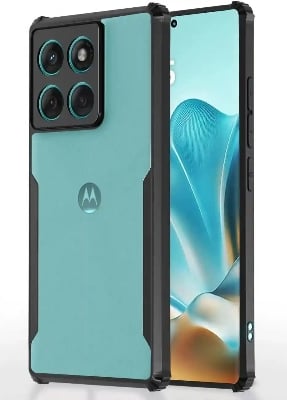 Picture of Moto Edge 60 Fusion 5G Back Cover Transparent Black Premium Quality Phone Case
