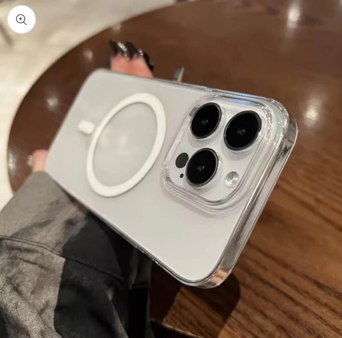 Picture of For Anti Yellow Magsafe Case Original For iPhone X to 16  Pro Max Magnetic Wireless Charging hard pc Anti yellow Transparent Cover