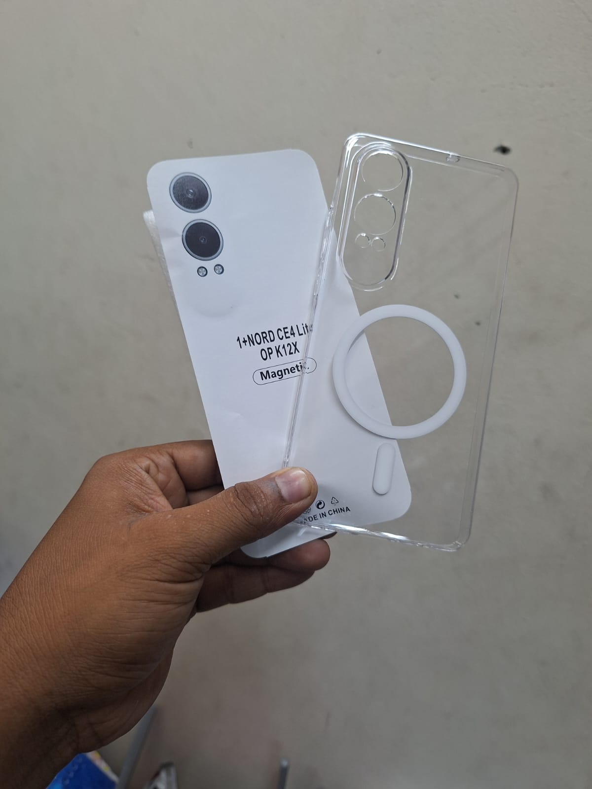 Picture of For ONE PLUS NORD CE 4 LITE  Anti Yellow Hard MagSafe Compatible Shockproof Transparent Slim Fit Wireless Charging supported Phone Back Case Mobile Cover