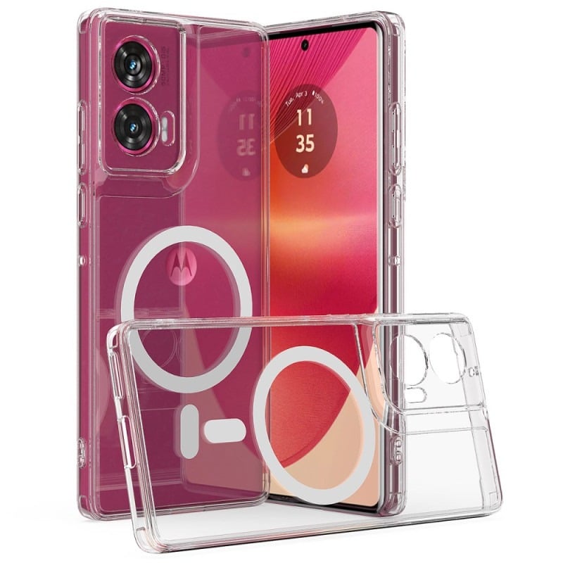 Picture of For Motorola Edge 50 fusion /Anti Yellow Magsafe Unique Case For Motorola Edge 50/Edge 50 Pro/Edge 50 Neo/Edge 50 Fusion/G85 Clear Hard Transparent Phone Back Cover case