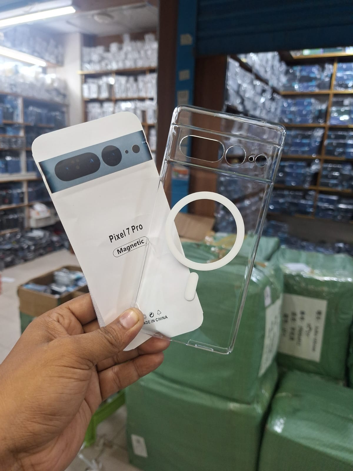 Picture of For Google Pixel 7 pro Anti Yellow Hard MagSafe Compatible Shockproof Transparent Slim Fit Wireless Charging supported Phone Back Case Mobile Cover
