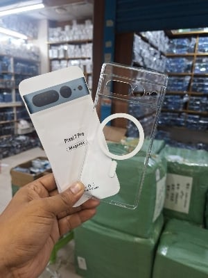 Picture of For Google Pixel 7 pro Anti Yellow Hard MagSafe Compatible Shockproof Transparent Slim Fit Wireless Charging supported Phone Back Case Mobile Cover