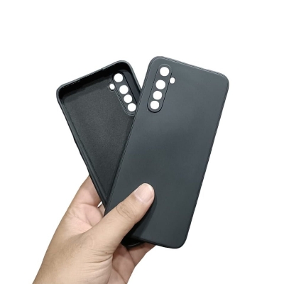 Picture of Realme 6 Back Cover Soft Matt Liquid Silicone Official Clothe Inside Camera Protection Phone Case for Realme 6