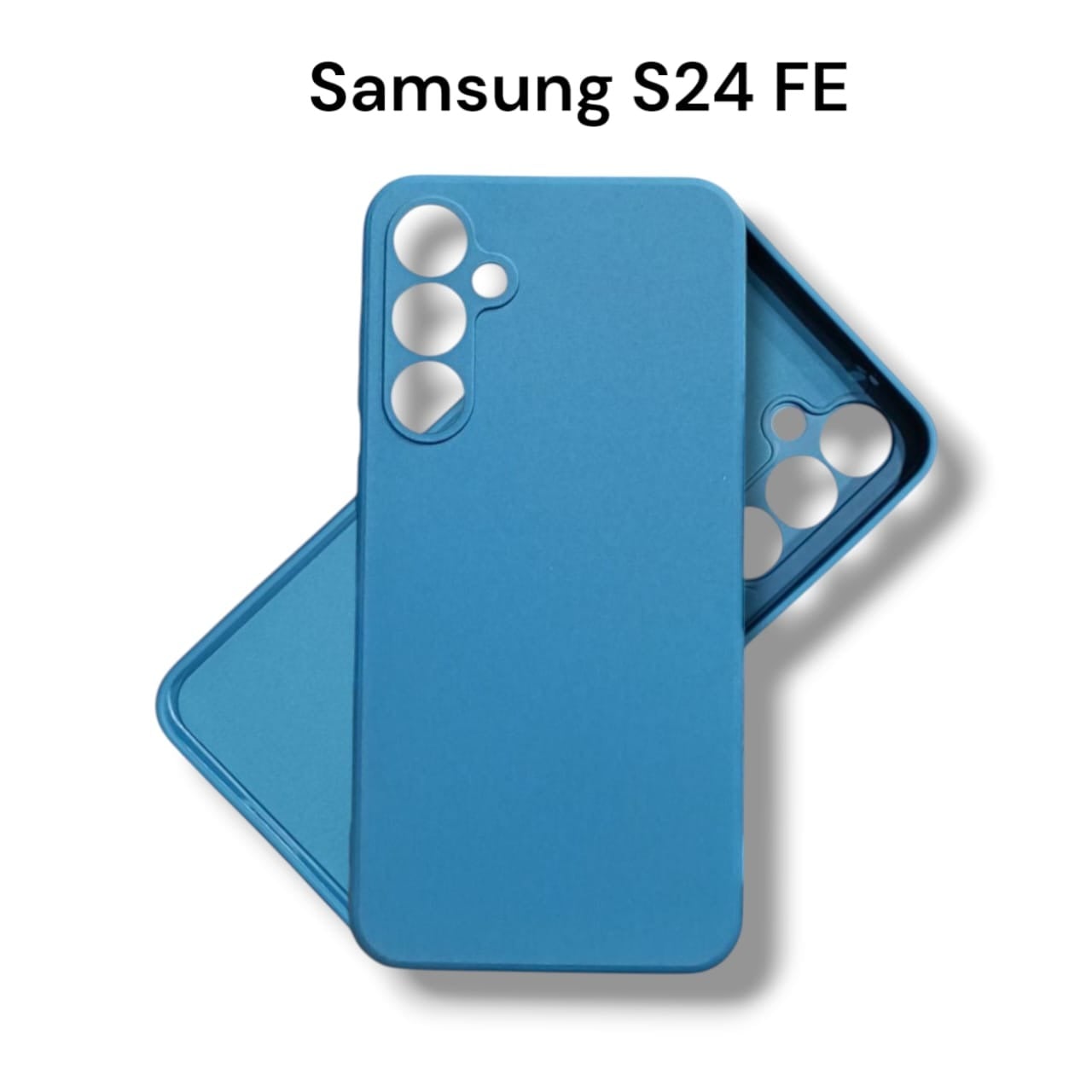 Picture of Samsung Galaxy S24 FE Back Cover Soft Matt Official Clothe Inside Liquid Silicon Case Camera Protection Phone Case for Samsung Galaxy S24 FE